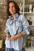 Paloma Poet Blouse Celeste Blue